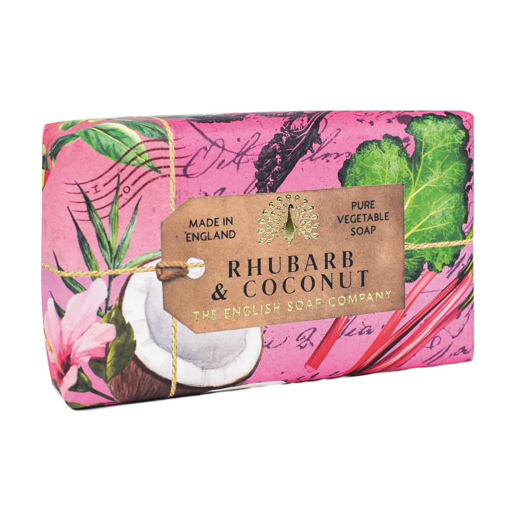 The English Soap Company Rhubarb & Coconut Soap 190g