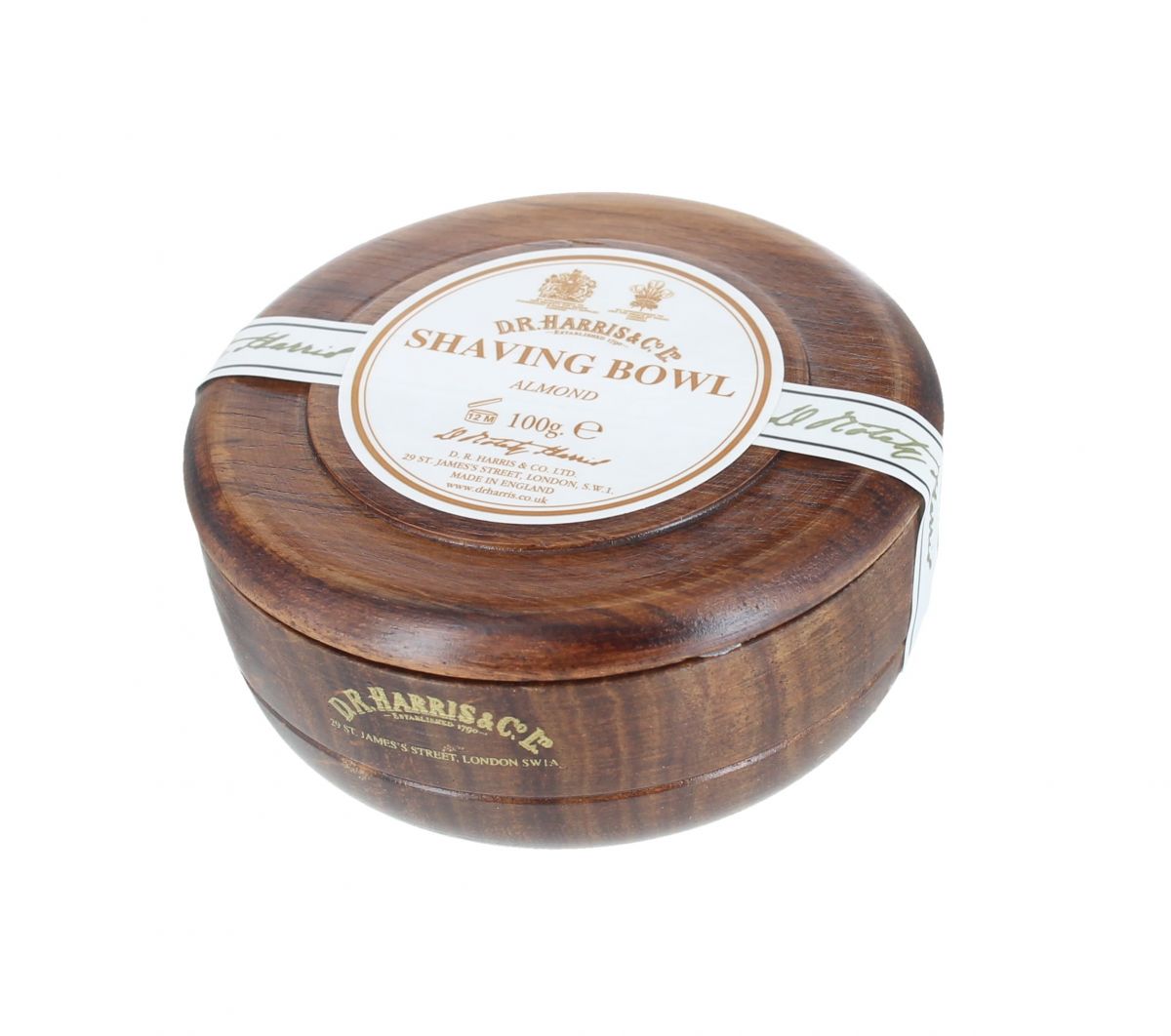 D.R. Harris Almond Shaving Bowl 100g dark