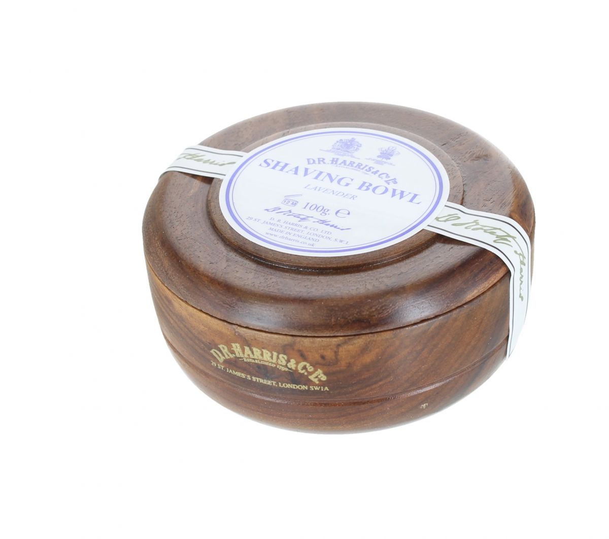 D.R. Harris Lavender Shaving Bowl 100g dark