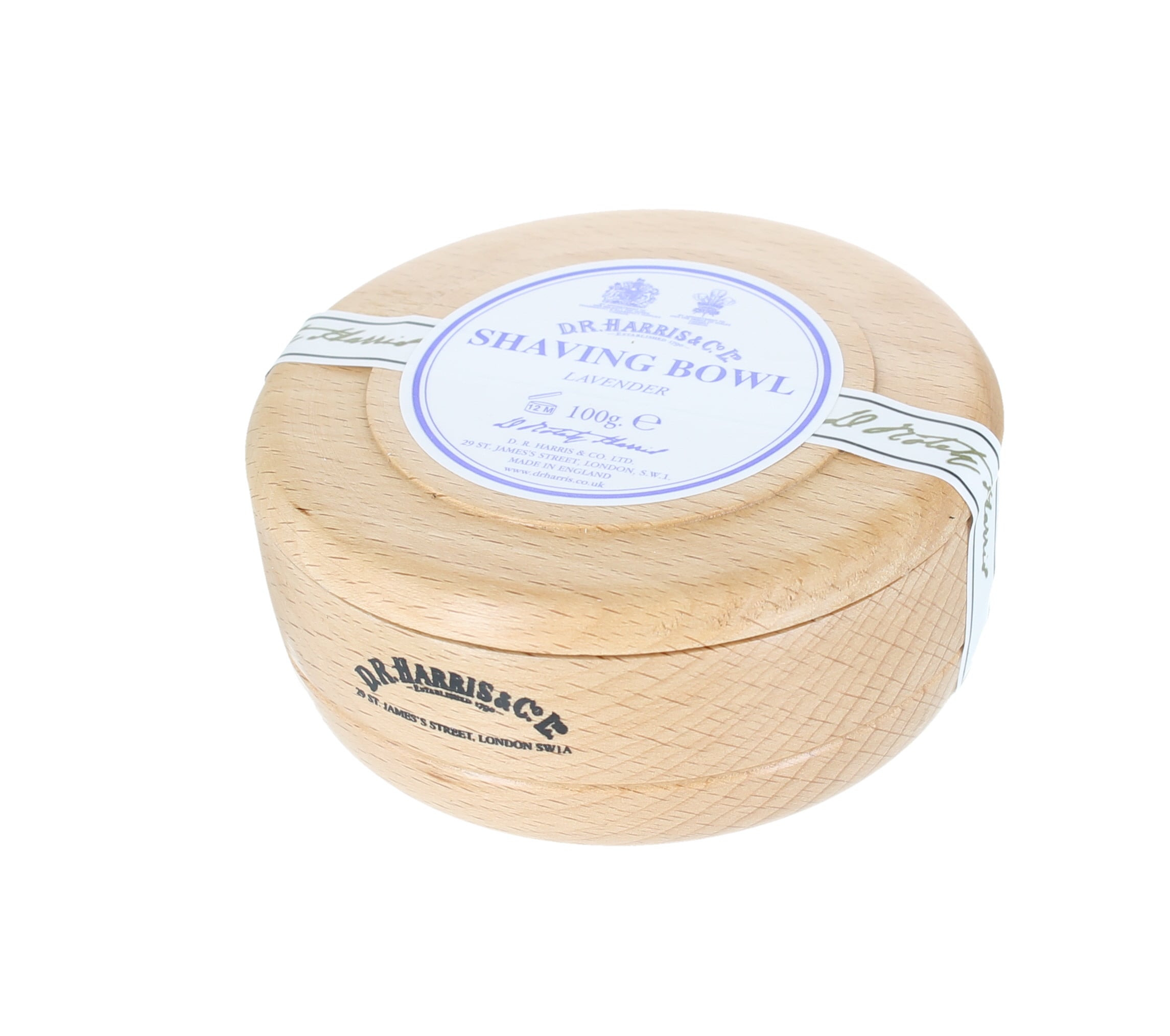 D.R. Harris Lavender Shaving Bowl 100g beech