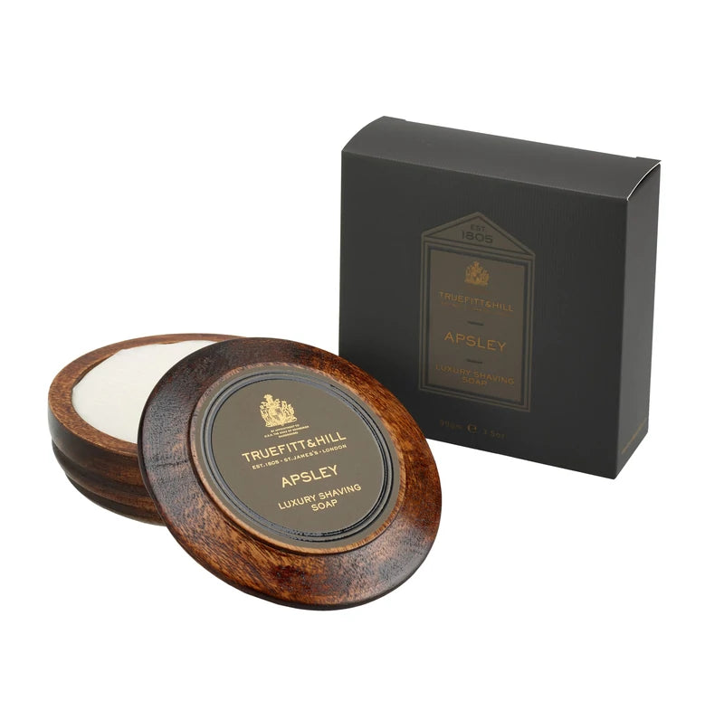 Truefitt & Hill Apsley Shaving Soap in Wooden Bowl 100g