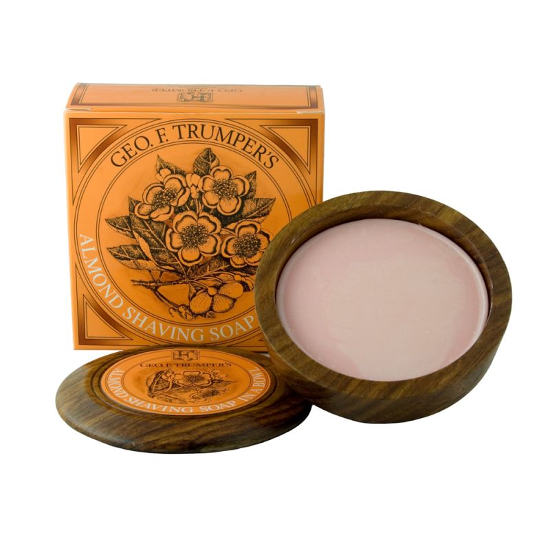 Geo.F. Trumper Almond Hard Shaving Soap - Wooden Bowl 80g