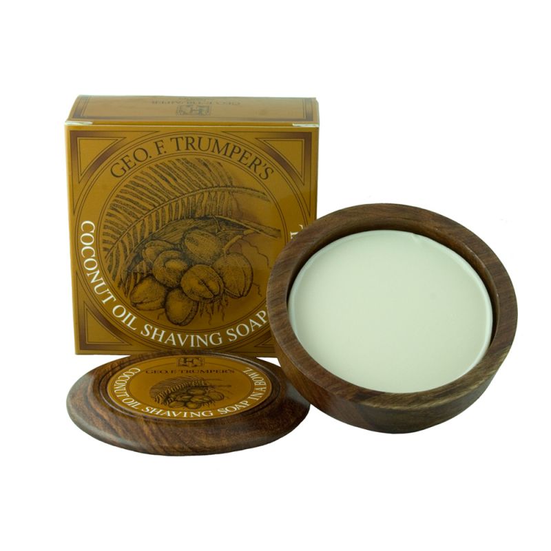 Geo.F. Trumper - Coconut Shaving Soap in Wooden Bowl - Rasierseife im Holztiegel