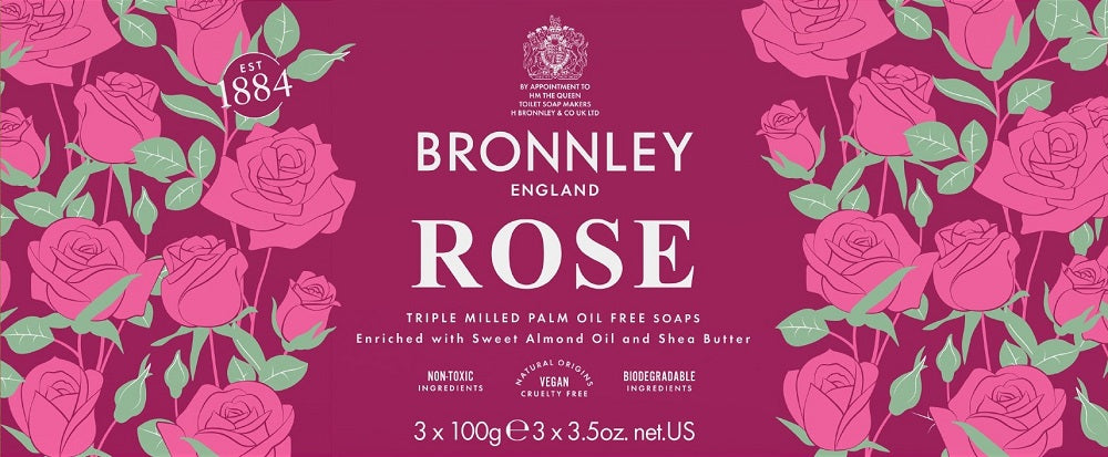Bronnley Rose Soap Set 3x100g