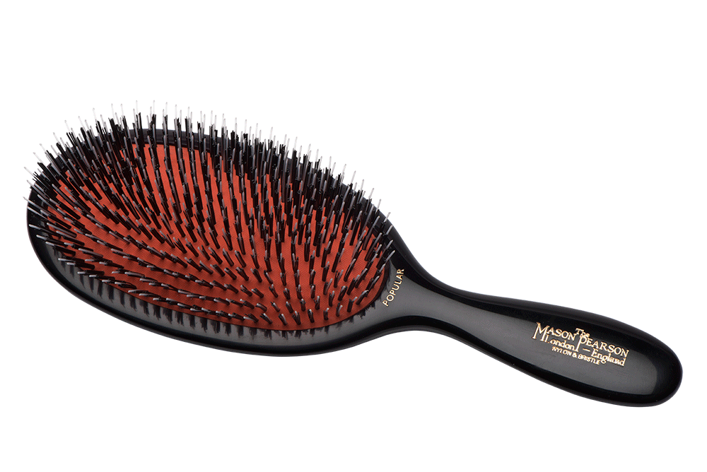 Mason Pearson Popular Bristle & Nylon Hairbrush BN1 Dark Ruby