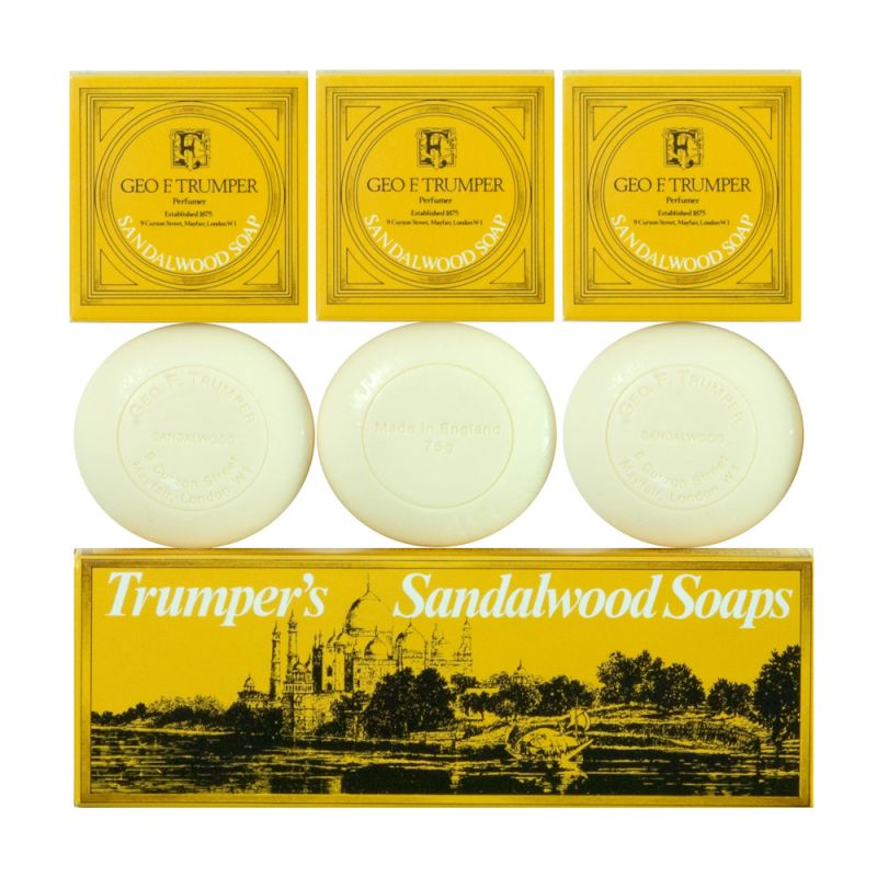 Geo.F. Trumper Sandalwood Hand Soap 3x 75g