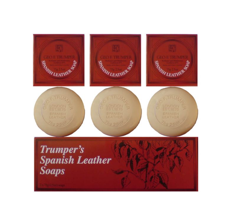 Geo.F. Trumper Spanish Leather Hand Soap 3x 75g